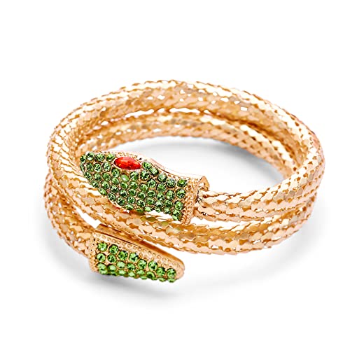 Pera Jewelry 14K Gold Plated Bangle Bracelet, Zirconia Simulate Diamond Bangle, Cuff Bracelets for Women with Gift Box, Buckled Nail Cuff Bold Bangle Bracelet