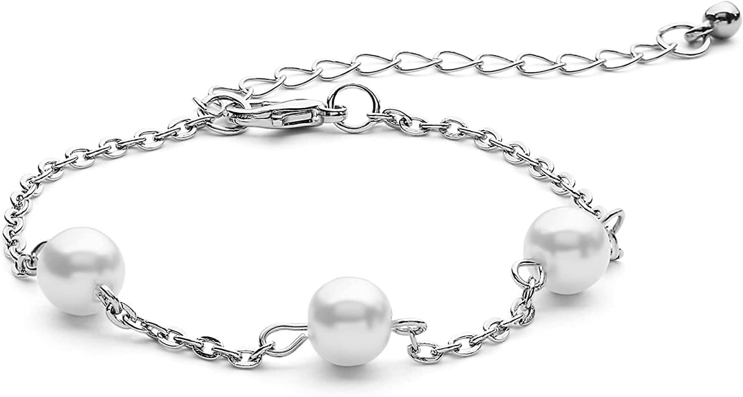 Pera Jewelry 14K Gold and Silver Plated Layered Bracelet Sets, 6 Pieces, Adjustable Layered Link Bracelets Sets, Dainty Link Paperclip Choker Bracelet Cuban Curb Figaro Link Bracelet Sets with Gift Box