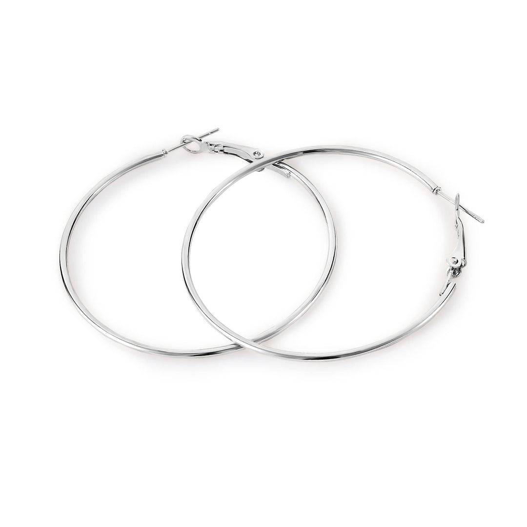 Pera Jewelry 925 Sterling Silver Plated Big Large Hoop Earrings, Extra Big Thin Hypoallergenic Hoop Earrings for Women with Gift Box | Minimalist, Tiny Dainty Earrings