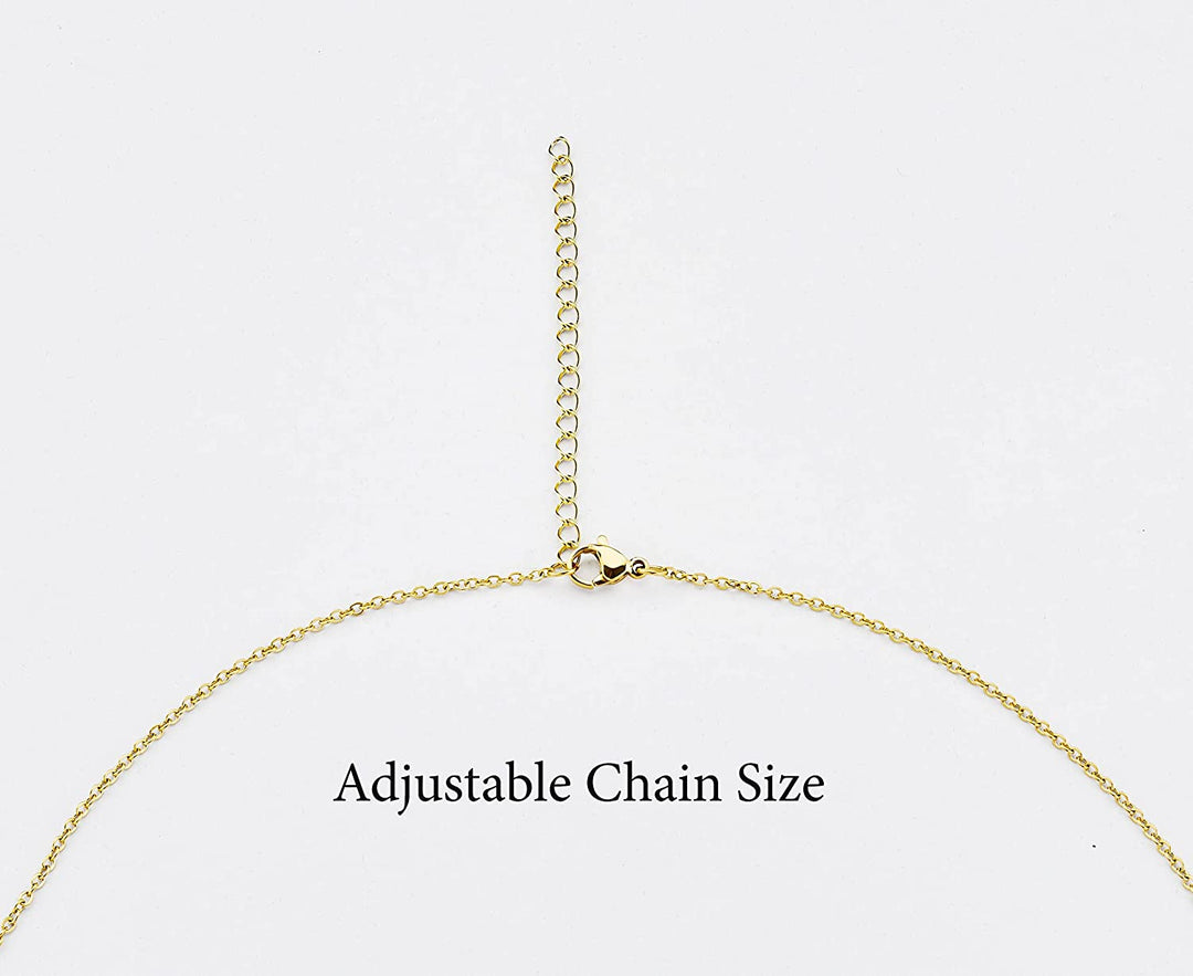 Pera Jewelry 14K Gold Plated Initials, Alphabet Pendant Letter A to Z Necklaces for Women with Gift Box | Adjustable Chain, Minimalist, Tiny Dainty Alphabet Choker Necklaces