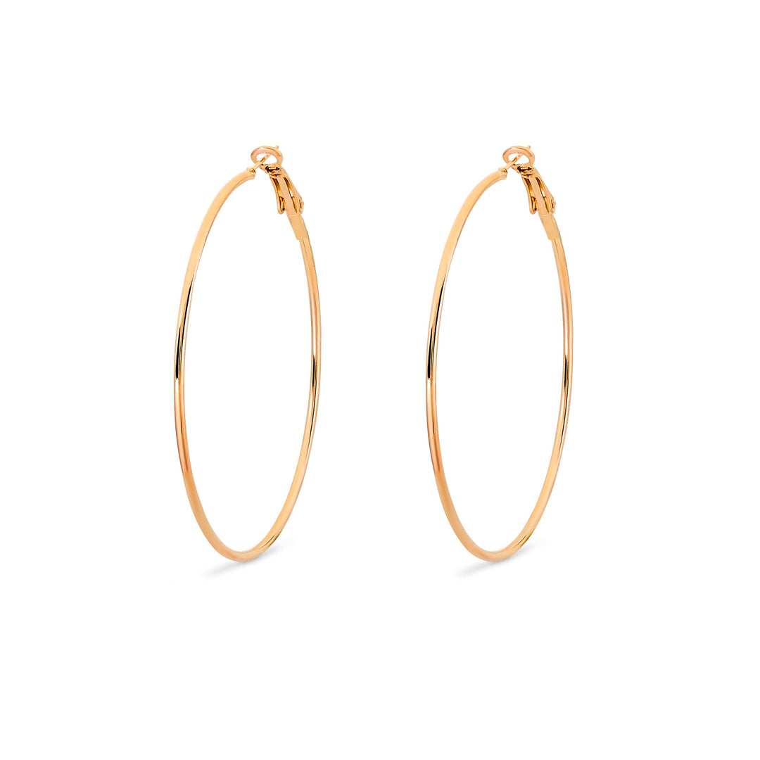 Pera Jewelry 14K Gold Plated Big Large Hoop Earrings, Extra Big Thin Hypoallergenic Hoop Earrings for Women with Gift Box | Minimalist, Tiny Dainty Earrings X Small - 40 mm