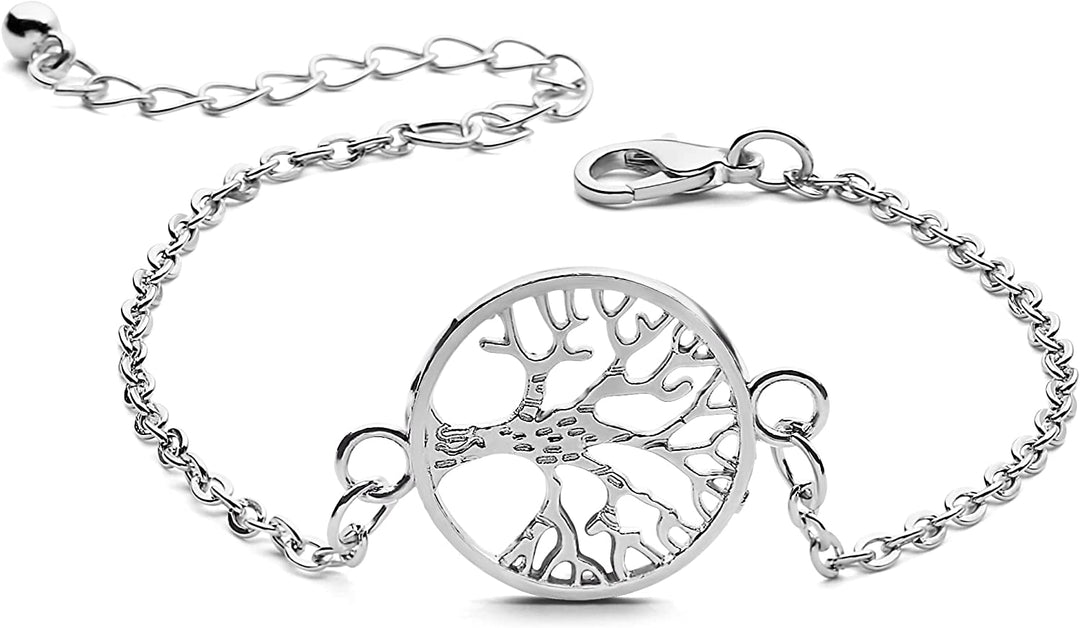 Pera Jewelry 14K Gold and Silver Plated Layered Bracelet Sets, 6 Pieces, Adjustable Layered Link Bracelets Sets, Dainty Link Paperclip Choker Bracelet Cuban Curb Figaro Link Bracelet Sets with Gift Box