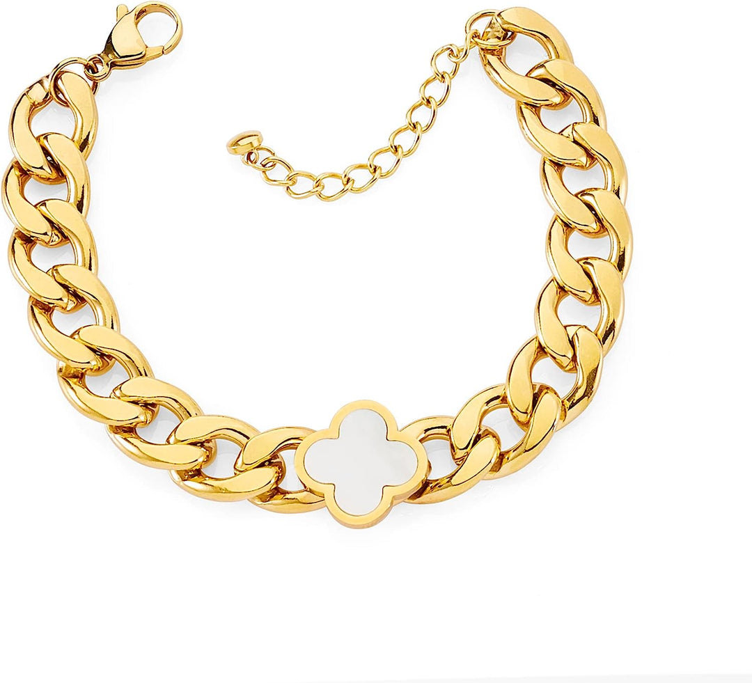 Pera Jewelry 14K Gold Plated Bangle Bracelet, Zirconia Simulate Bangle, Cuff Bracelets for Women with Gift Box, Buckled Nail Cuff Bold Bangle Bracelet