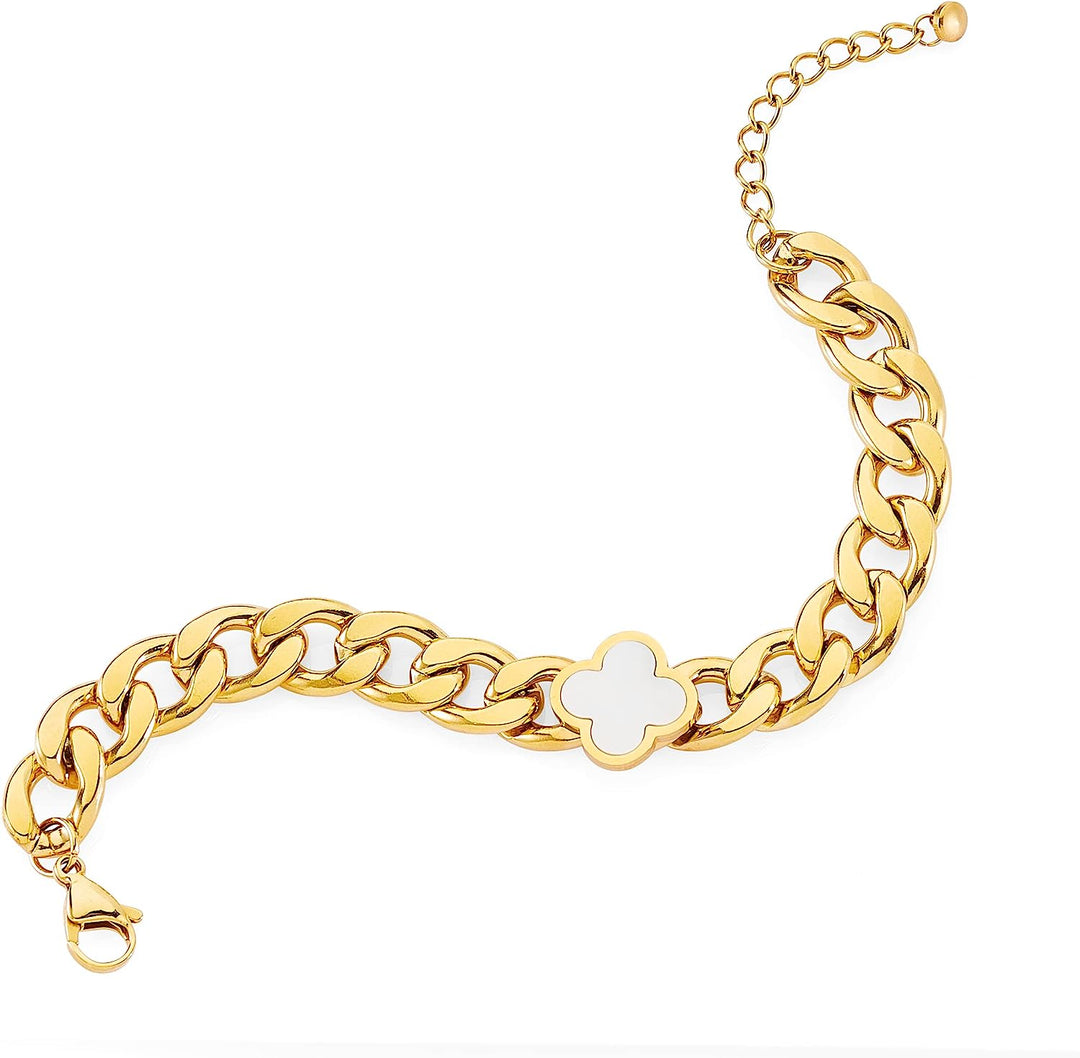 Pera Jewelry 14K Gold Plated Bangle Bracelet, Zirconia Simulate Bangle, Cuff Bracelets for Women with Gift Box, Buckled Nail Cuff Bold Bangle Bracelet