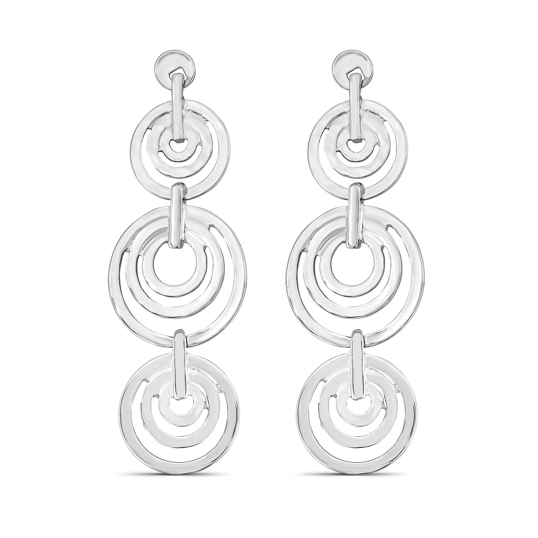Pera Jewelry 14K Gold Plated and Silver Plated Drop Dangle Earrings, Geometric Statement Drop Dangle Long Earrings for Women with Gift Box | Minimalist, Tiny Dainty Earrings