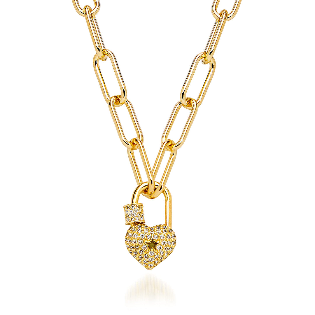 Pera Jewelry 14K Gold Plated Heart Necklace, Silver Heart Necklace, Diamond Necklace, Solitaire Necklace | Adjustable Chain, Minimalist, Tiny Dainty Heart Choker Necklaces with Gift Box Gold Filled Heart with Zirconia