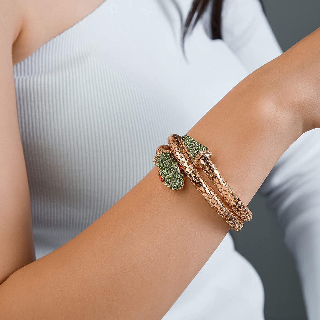 Pera Jewelry 14K Gold Plated Bangle Bracelet, Zirconia Simulate Diamond Bangle, Cuff Bracelets for Women with Gift Box, Buckled Nail Cuff Bold Bangle Bracelet