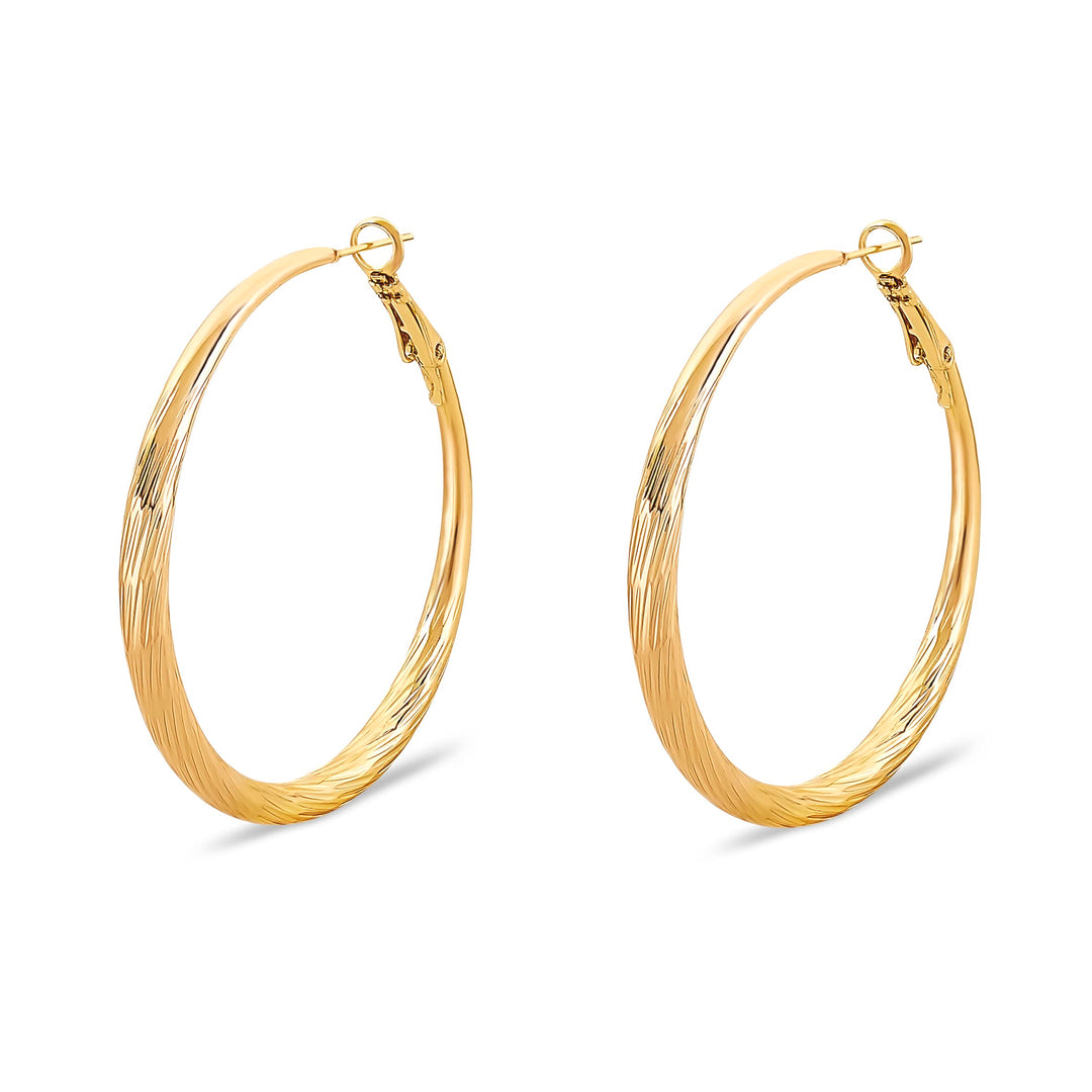 Pera Jewelry 14K Gold Plated and Silver Plated Hoop Earrings, Large and Small Thick Tube Hollow Hoop Earrings for Women with Gift Box | Minimalist, Tiny Dainty Earrings Gold - Large