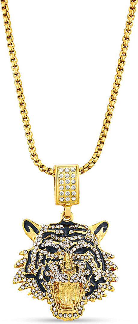 Gold Tiger Necklace, Tiger Zodiac Necklace 2022, Chinese Tiger Zodiac  Jewelry, Year of Tiger 2022, Gold Disc Necklace - Etsy